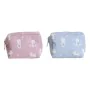 Necessaire da Viaggio DKD Home Decor Azzurro Bianco Verde Rosa polialgodon osos 15 x 6 x 12 cm (2 Unità) di DKD Home Decor, B...