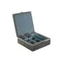 Caja-Joyero DKD Home Decor Plateado Azul cielo Madera Aluminio 18 x 18 x 6 cm de DKD Home Decor, Organizadores de joyas - Ref...