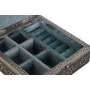 Caja-Joyero DKD Home Decor Plateado Azul cielo Madera Aluminio 18 x 18 x 6 cm de DKD Home Decor, Organizadores de joyas - Ref...