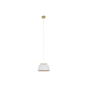 Lampadario DKD Home Decor Bianco Marrone Naturale Bambù 50 W 30 x 30 x 20 cm di DKD Home Decor, Plafoniere - Rif: S3054850, P...