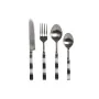 Besteck DKD Home Decor Schwarz Silberfarben Harz Edelstahl 4,5 x 1,5 x 22 cm 16 Stücke von DKD Home Decor, Besteck-Sets - Ref...