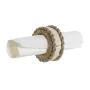 Argola de guardanapo DKD Home Decor Natural Juta Resina Alumínio 6 x 3 x 6 cm 4 Peças de DKD Home Decor, Guardanapos - Ref: S...