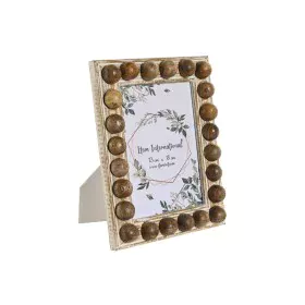 Photo frame Home ESPRIT Brown Natural Crystal Mango wood 18 x 2,5 x 23,2 cm (12 Units) by Home ESPRIT, Table and wall frames ...