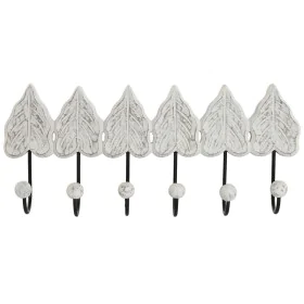 Wall mounted coat hanger Home ESPRIT White Black Metal Mango wood Sheet 41 x 7 x 23 cm by Home ESPRIT, Wall Coat Racks - Ref:...