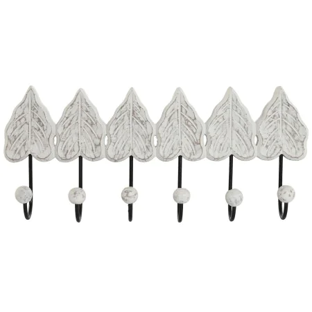 Portemanteau Home ESPRIT Blanc Noir Métal Bois de manguier Volet 41 x 7 x 23 cm de Home ESPRIT, Patères portemanteaux - Réf :...