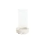 Castiçais Home ESPRIT Branco Natural Cristal Mármore 10 x 10 x 18 cm de Home ESPRIT, Candelabros e suportes para velas - Ref:...