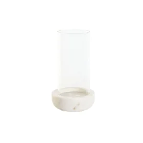 Candleholder Home ESPRIT White Natural Crystal Marble 10 x 10 x 18 cm by Home ESPRIT, Candelabras and candle holders - Ref: S...