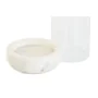 Portacandele Home ESPRIT Bianco Naturale Cristallo Marmo 10 x 10 x 18 cm di Home ESPRIT, Candelieri e portacandele - Rif: S30...