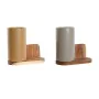 Bote para Utensilios de Cocina Home ESPRIT Beige Gris Marrón oscuro Acacia Dolomita 20 x 9,5 x 18,5 cm (2 Unidades) de Home E...