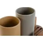 Bote para Utensilios de Cocina Home ESPRIT Beige Gris Marrón oscuro Acacia Dolomita 20 x 9,5 x 18,5 cm (2 Unidades) de Home E...