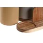 Recipiente para Utensílios de Cozinha Home ESPRIT Bege Cinzento Catanho escuro Acácia Dolomite 20 x 9,5 x 18,5 cm (2 Unidades...