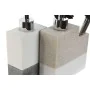 Spazzolino Spugna con Manico e Dispenser per Sapone Home ESPRIT Bianco Beige Grigio 11 x 9,3 x 16,6 cm (2 Unità) di Home ESPR...