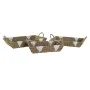 Jogo de Bandejas Home ESPRIT Branco Natural Metal 51 x 30,5 x 13 cm (3 Unidades) de Home ESPRIT, Pratos e fontes - Ref: S3054...