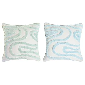 Coussin Home ESPRIT Bleu Blanc Vert 40 x 5 x 40 cm (2 Unités) de Home ESPRIT, Coussins - Réf : S3054953, Prix : 16,41 €, Remi...