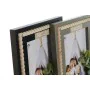 Cornice Portafoto Home ESPRIT Nero Verde Naturale Alluminio Cristallo Legno MDF Scandi 19 x 2 x 24 cm (2 Unità) di Home ESPRI...