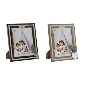 Cadre photo Home ESPRIT Noir Vert Naturel Verre Bois MDF Scandinave 26,5 x 2 x 31,5 cm (2 Unités) de Home ESPRIT, Cadres mura...