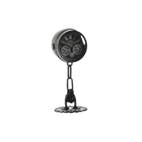 Reloj de Mesa Home ESPRIT Blanco Negro Plateado Metal Cristal 18 x 17 x 40,5 cm de Home ESPRIT, Relojes de escritorio - Ref: ...