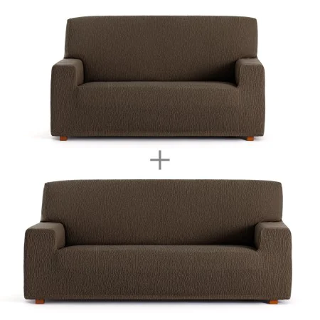 Sofa cover set Eysa TROYA Brown 70 x 110 x 210 cm 2 Pieces by Eysa, Sofas & Couches - Ref: D1606788, Price: 64,69 €, Discount: %