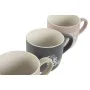 Juego de 4 Tazas Mug Home ESPRIT Amarillo Beige Gris Rosa Porcelana 410 ml 13 x 9 x 9,4 cm de Home ESPRIT, Tazas - Ref: S3055...