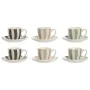 Set of 6 Cups with Plate Home ESPRIT Green Beige Grey Porcelain 90 ml 8,5 x 6,2 x 5,5 cm by Home ESPRIT, Cups - Ref: S3055037...