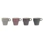 Juego de 4 Tazas Mug Home ESPRIT Azul Blanco Gris Granate Metal Gres 12 x 12 x 21,5 cm de Home ESPRIT, Tazas - Ref: S3055040,...