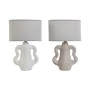 Lampada da tavolo Home ESPRIT Bianco Beige Gres 40 W 220 V 22 x 22 x 34 cm (2 Unità) di Home ESPRIT, Lampade da tavolo e abat...