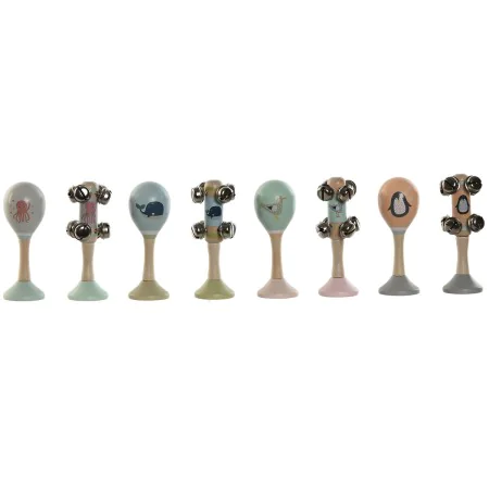 Giocattolo Musicale Home ESPRIT Legno 11,5 x 2 x 15,5 cm Maracas (4 Unità) di Home ESPRIT, Tamburi e percussioni - Rif: S3055...