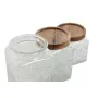 Set di 3 Barattoli Home ESPRIT Naturale Cristallo Acacia 500 ml 750 ml 1 L 9,5 x 9,5 x 17,5 cm di Home ESPRIT, Conservazione ...