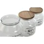 Set de 3 Botes Home ESPRIT Natural Cristal Acacia 1,5 L 2 L 3 L 16 x 16 x 21 cm de Home ESPRIT, Almacenamiento de alimentos -...