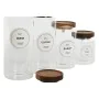 4 Tubs Home ESPRIT Natural Acacia Borosilicate Glass 1 L 1,3 L 1,7 L 10 x 10 x 29,5 cm by Home ESPRIT, Food storage - Ref: S3...