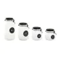 Set di 4 Barattoli Home ESPRIT Nero Metallo Cristallo 2 L 11,4 x 11,4 x 26,7 cm di Home ESPRIT, Barattoli ermetici e accessor...