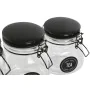 4 Tubs Home ESPRIT Black Metal Crystal 2 L 11,4 x 11,4 x 26,7 cm by Home ESPRIT, Airtight jars and accessories - Ref: S305515...