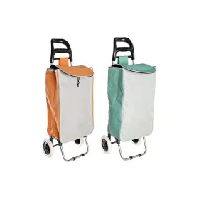 Shopping cart Home ESPRIT Green Grey Peach 37 L 34 x 20 x 96 cm (2 Units) by Home ESPRIT, Shopping bags and baskets - Ref: S3...