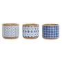 Cache-pot Home ESPRIT Bleu Blanc Ciment 12 x 12 x 10,5 cm (3 Unités) de Home ESPRIT, Cache-pots - Réf : S3055220, Prix : 8,81...