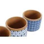 Cache-pot Home ESPRIT Bleu Blanc Ciment 12 x 12 x 10,5 cm (3 Unités) de Home ESPRIT, Cache-pots - Réf : S3055220, Prix : 8,81...