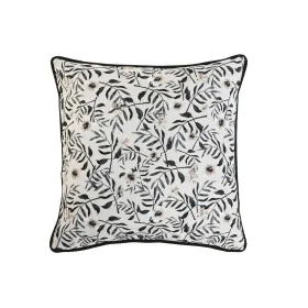 Cojín Home ESPRIT Blanco Negro Impreso 45 x 15 x 45 cm de Home ESPRIT, Cojines - Ref: S3055234, Precio: 10,72 €, Descuento: %