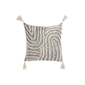 Coussin Home ESPRIT Blanc Gris Pompons Boho 45 x 15 x 45 cm de Home ESPRIT, Coussins - Réf : S3055246, Prix : 16,38 €, Remise...