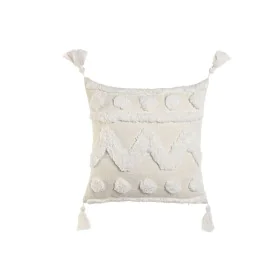 Coussin Home ESPRIT Blanc Pompons Boho 45 x 15 x 45 cm de Home ESPRIT, Coussins - Réf : S3055252, Prix : 16,38 €, Remise : %