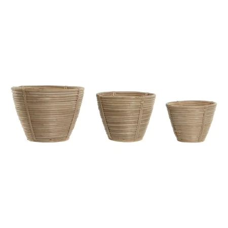 Set of Planters Home ESPRIT Rattan 25 x 25 x 20 cm by Home ESPRIT, Cachepots - Ref: S3055270, Price: 30,77 €, Discount: %