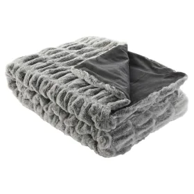 Manta Home ESPRIT Gris 130 x 170 x 2 cm de Home ESPRIT, Mantas y colchas - Ref: S3055326, Precio: 33,84 €, Descuento: %