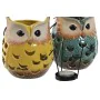 Lantern Home ESPRIT Yellow Jade Metal Porcelain Owl 12 x 12 x 15 cm (2 Units) by Home ESPRIT, Candelabras and candle holders ...