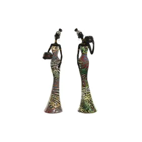 Figurine Décorative Home ESPRIT Multicouleur Africaine 10 x 7,5 x 38,5 cm (2 Unités) de Home ESPRIT, Objets de décoration - R...