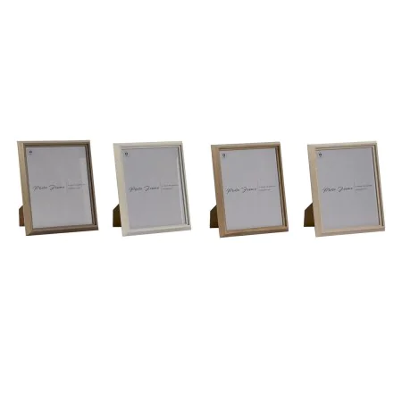 Marco de Fotos Home ESPRIT Marrón Beige Crema Natural Cristal Madera MDF Escandinavo 23,5 x 2,8 x 28,5 cm (4 Unidades) de Hom...