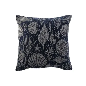 Cushion Home ESPRIT Silver Navy Blue Mediterranean 45 x 15 x 45 cm by Home ESPRIT, Cushions - Ref: S3055425, Price: 11,12 €, ...