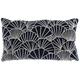 Cushion Home ESPRIT Silver Navy Blue Mediterranean 60 x 10 x 35 cm by Home ESPRIT, Cushions - Ref: S3055426, Price: 12,25 €, ...