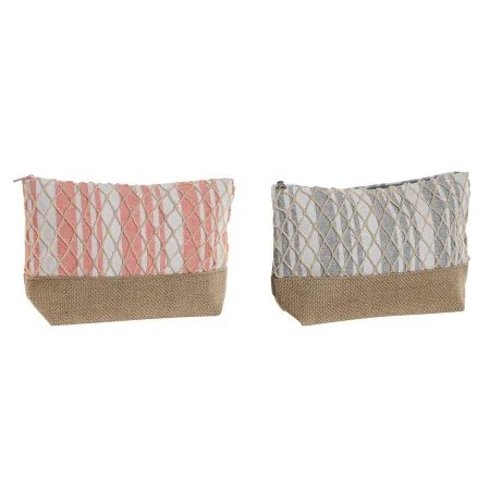 Nécessaire de Voyage Home ESPRIT Gris Corail 25 x 7 x 15 cm (2 Unités) de Home ESPRIT, Vanity - Réf : S3055461, Prix : 6,05 €...