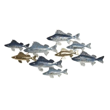 Wall Decoration Home ESPRIT Blue Golden Mediterranean Fish 118 x 6,5 x 58 cm by Home ESPRIT, Ornaments - Ref: S3055475, Price...