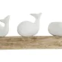 Figura Decorativa Home ESPRIT Blanco Natural Ballena Mediterráneo 52 x 12 x 21 cm de Home ESPRIT, Adornos - Ref: S3055482, Pr...