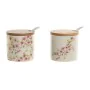 Sugar Bowl Home ESPRIT White Pink Lilac Bamboo Dolomite 7,5 x 7,5 x 7,5 cm (2 Units) by Home ESPRIT, Sugar and milk - Ref: S3...