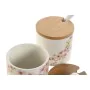 Sugar Bowl Home ESPRIT White Pink Lilac Bamboo Dolomite 7,5 x 7,5 x 7,5 cm (2 Units) by Home ESPRIT, Sugar and milk - Ref: S3...